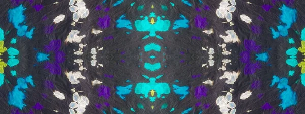 Чорнильна Водяна Щітка Краватка Фарба Бохо Безшовна Квітка Геометрична Точка — стокове фото