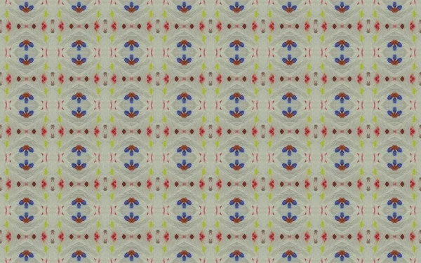 Abstract Geometric Pattern Floor Ethnic Flower Print Colored Uzbekistan Endless — Stock fotografie