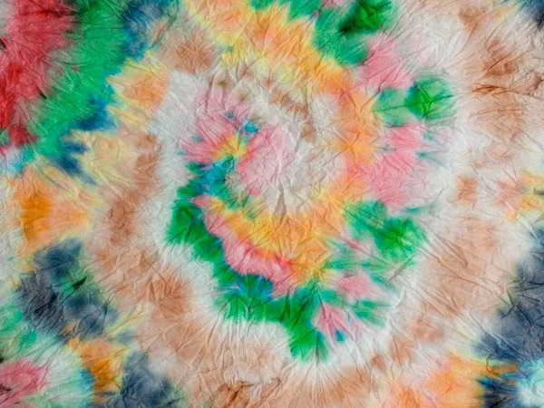 Spiralny Krawat Farbowania Wzór Multi Color Tiedye Muzyka Lat Tych — Zdjęcie stockowe