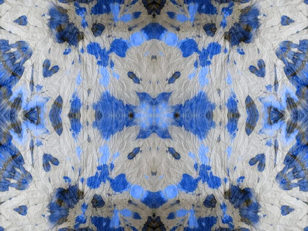 Grijze Naadloze Mark Blue Tie Dye Herhaal Streep Blauw Abstracte — Stockfoto