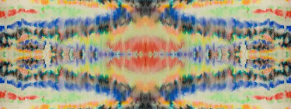 ウェットマルチカラーレインボースポット インクの質感を洗う インクカラーブラシ 柔らかいシームレススマッジをタイダイ 民族水彩の流線型 洗浄概要スポット 地理虹のシームレスな形状 洗ってネクタイ Die Grunge — ストック写真