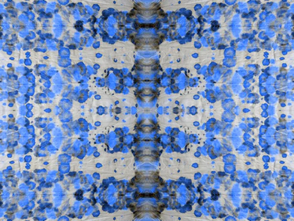 Wash Seamless Spot Blue Tie Dye Canvas Tiedye Geometric White — Zdjęcie stockowe