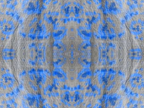 Blue Seamless Spot Wash Tie Dye Grunge Rayure Gris Fleur — Photo