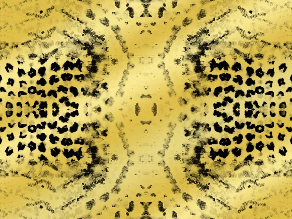 Nahtloses Abstraktes Gold Kunstteller Tiger Vorhanden Dark Seamless Layout Golden — Stockfoto