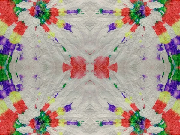Wet Geometric Rainbow Blot Wash Ink Pattern Wash Tie Dye — Stock fotografie