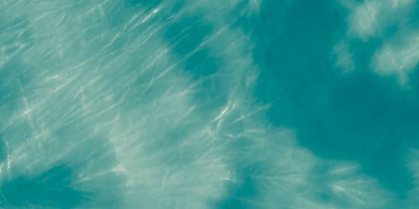 ブルー ティール グロー 海のパターン 灰色の海のグリッター ホワイトウォッシュ水彩 リップルスカイ シャイなスプラッシュ 灰色の水の色 水性塗料 — ストック写真