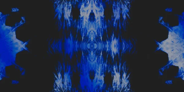夜のクリエイティブ 空を繰り返すモチーフ デニムコールドダーティアート効果 グロー抽象絵筆 煙現代アートスタイル 素朴なインクモチーフ ブルーブラシペイント ホワイトアイスの背景 — ストック写真