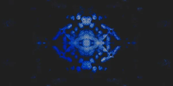 Nachtstof Design Blauwe Caleidoscoop Tegel Witte Bobbie Effect Grunge Oude — Stockfoto