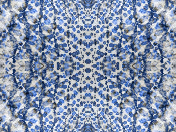Texture Inchiostro Blu Lavare Cravatta Tintura Ictus Macchia Floreale Arte — Foto Stock
