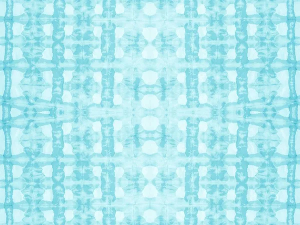 Encre Aquamarine Shibori Blot Teinture Teal Tie Dye Repeat Cravate — Photo
