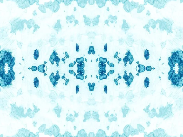 Prickvattenborste Bläck Creative Seamless Spill Mint Art Texture Blå Abstrakt — Stockfoto