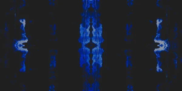 Night Washed Tie Dye Navy Repeating Pattern Witte Bobbie Vuile — Stockfoto