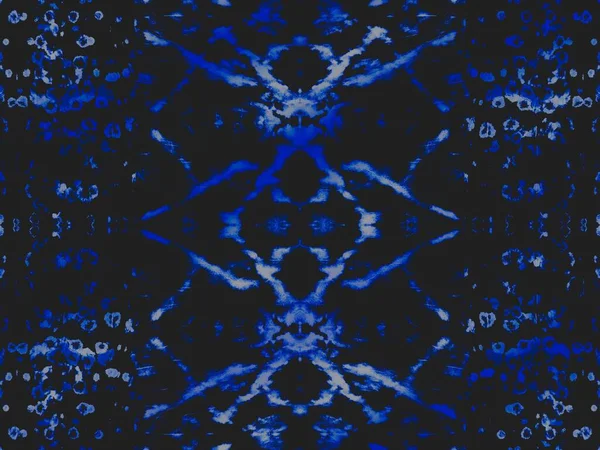 Farmerfagy Dizájn Tengerészeti Geometrikus Cserép Fehér Frost Grungy Effektus Kék — Stock Fotó