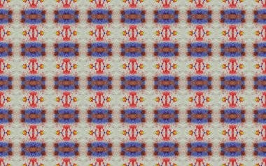 Aquarelle Geometric Pattern Floor. Colored Morocco Ethnic Ikat. Morocco Seamless Batik. Ethnic Batik Boho. Colored Floral Tile. Tribal Floral Geo Design. Spanish Geometric Flower Print.