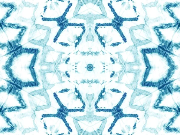 Teal Dot Pattern Art Blue Color Acrylic Mark Tie Dye — Stock Photo, Image