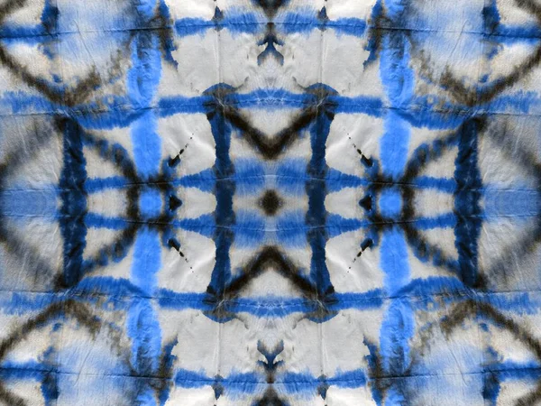 Ponto Abstrato Azul Tie Dye Gray Splash Abstrato Art Geometric — Fotografia de Stock