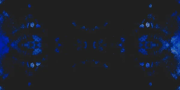 Nachtelijk Rommelig Patroon Blauw Geometrische Motief White Frost Grunge Duisternis — Stockfoto