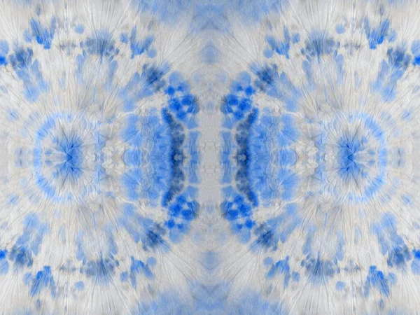 Kék Zökkenőmentes Jelölés Stripe Gray Absztrakt Virág Szürke Nyakkendőfesték Hatás — Stock Fotó