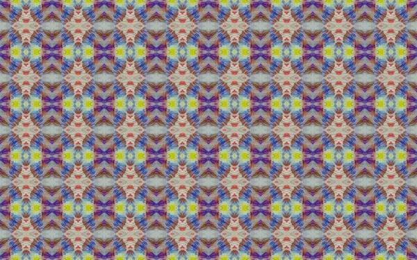 Pakistan Geometric Pattern Tile Colored Floral Boho Indian Geometric Texture — Photo
