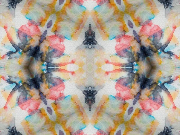 Inktkleur Borstel Inkt Kleurrijke Naadloze Borstel Tie Dye Boho Abstracte — Stockfoto