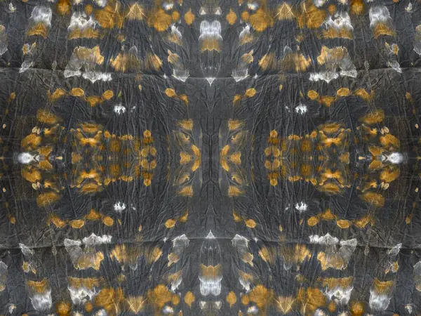 Spot Seamless Gold Tusche Weißer Pinsel Vorhanden Krawattenfärbespot Abstrakter Fleck — Stockfoto