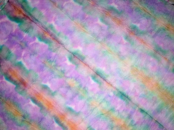 Krawat Barwnik Linii Orientalnej Akwarela Wzór Shibori Dip Multi Color — Zdjęcie stockowe