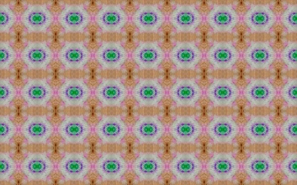 Arabesque Geometric Batik Print Colored Ethnic Tile Tribal Geometric Pattern — Photo