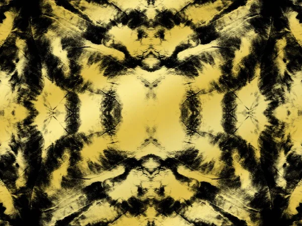 Abstraktes Nahtloses Zeichen Bohemian Tiger Canvas Waschen Tinte Dark Bronze — Stockfoto
