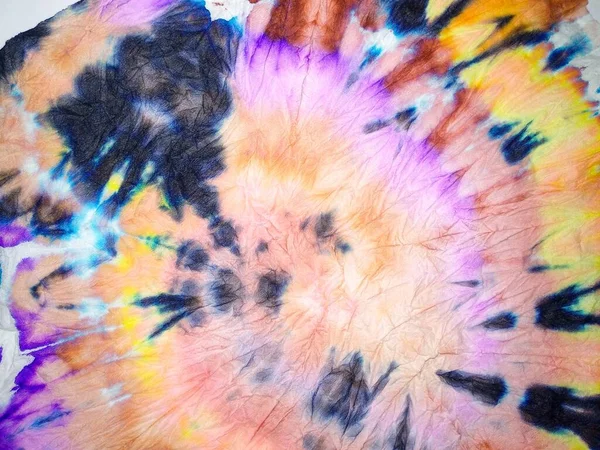 Spirale Krawattenfärbewirbel Multi Color Tiedye Pattern Hemdherz Spirale Krawattenfärberunde Vielschichtig — Stockfoto