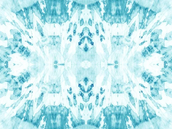 ダイブルーシームレスブロックをタイ アートウォーターカラーしぼりスポット アート ウォーター ブラシ ブルー グランジ ドットクリエイティブアブストラクトスプラット ボヘミア風の光のパターン ミントドットテクスチャ — ストック写真