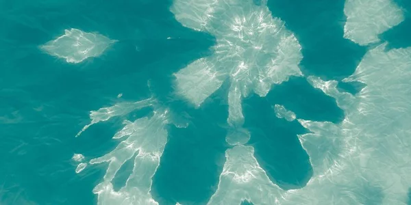 蓝色肮脏的艺术 白色海水彩画 摘要水刷 蓝色明亮的油漆 灰色的Shiny Watercolor 海洋结构 Argent Glow Ripple — 图库照片