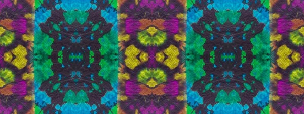 Ethnische Aquarell Farbkonzept Neon Ink Pattern Vorhanden Krawatte Dye Hand — Stockfoto
