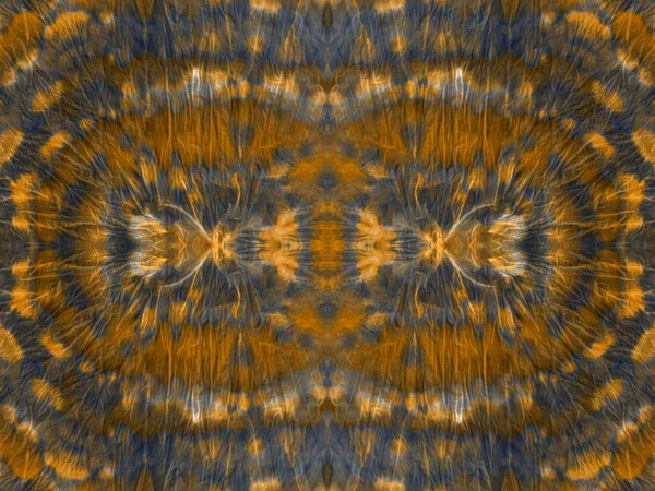 Wash Seamless Gold Orange Geometric Water Pattern Tie Dye Hand — Fotografia de Stock