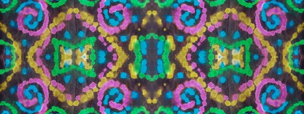 Linientintenmuster Art Rainbow Seamless Pinsel Vorhanden Line Tie Dye Canvas — Stockfoto