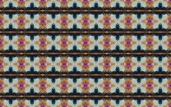 Portuguese Geometric Pattern Tile Colored Floral Boho Ethnic Batik Print — ストック写真