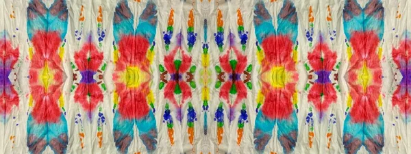 Wet Rainbow Seamless Splat Wash Ink Pattern Tie Dye Hand — Fotografia de Stock