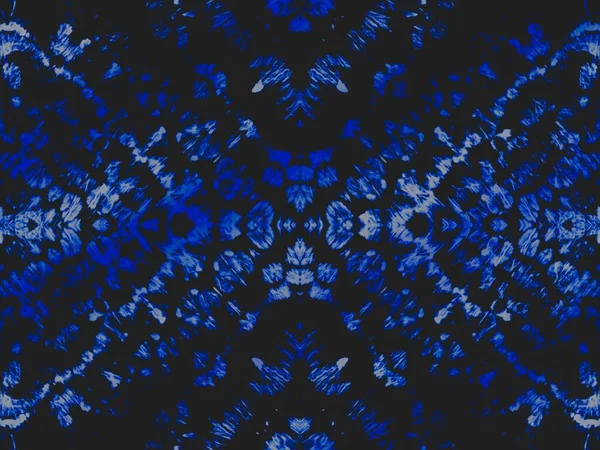 Denim Geverfd Stof Inkt Dark Repeating Motif Night Snowy Dirty — Stockfoto