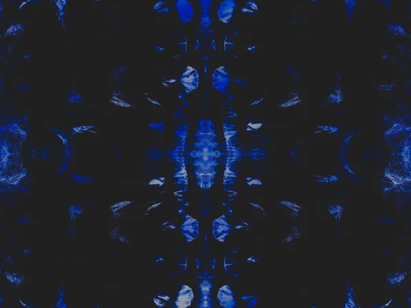 Night Artistic Tie Barvy Star Kaleidoskop Dlaždice Denim Smoke Dyed — Stock fotografie