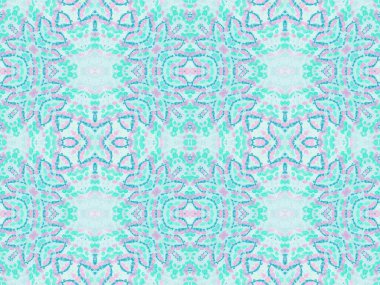 Boho Modern Grunge. Asit Halk Yağları Fırçası. Su Kirli Suluboya. Mavi Boho Ikat Tile. Gök mavisi pembe fırçalı ipek. Yumuşak Ikat Ogee Tile. Mavi kravatlı, dikişsiz. Ikat Watercolor Yazdırma