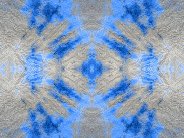 Blue Abstract Spot Effet Teinture Gris Éclaboussure Blanche Géométrique Noire — Photo