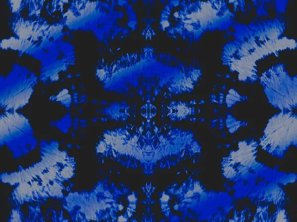 Night Tie Dye Seamless Ice Ornamental Tile Black Rough Effect — Stock Photo, Image