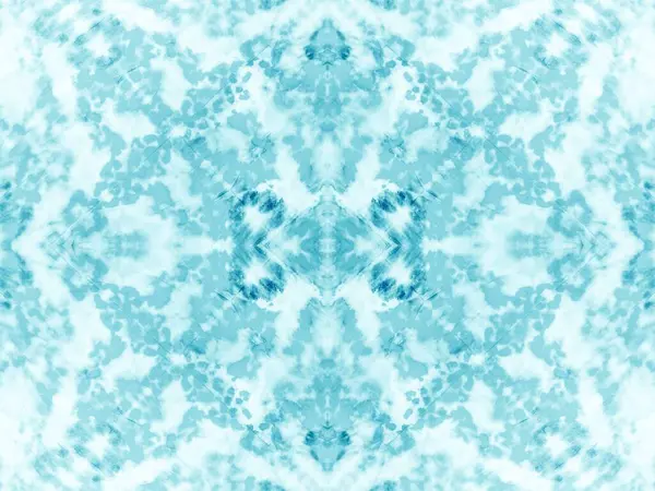Blue Ink Texture Dot Creative Seamless Paint Art Geometric Shibori — Stock Photo, Image