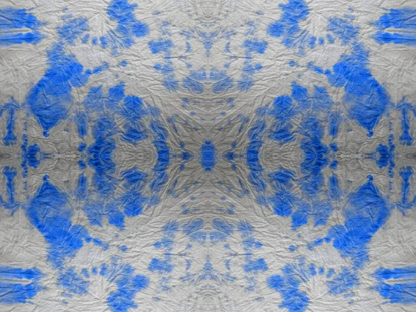Naadloze Mark Gray Tie Dye Canvas Streep Blauw Abstracte Smudge — Stockfoto