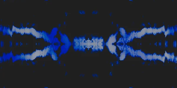 Denim Tie Dye Nahtlos Blue Tribal Seamless White Smoke Grunge — Stockfoto