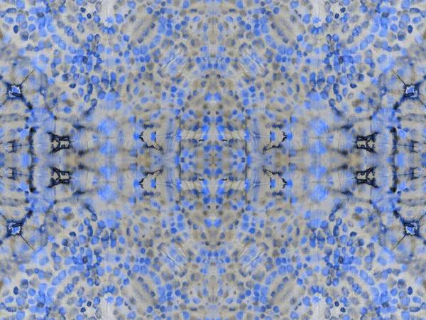 Mavi Kravat Boyası Etnik Geometrik Çizgili Koz Çizgi Sanat Modeli — Stok fotoğraf