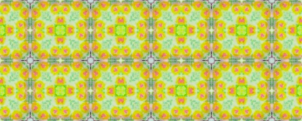 Bohemian Geometric Batik Floor Floral Flower Print Ornate Seamless Design — Fotografia de Stock