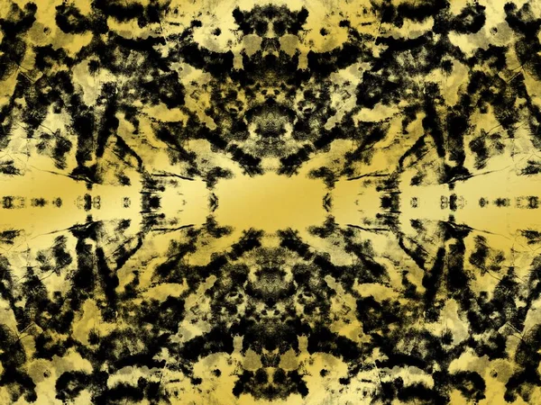 Nahtlose Abstrakte Markierung Goldener Hintergrund Schmutzige Flecken Geo Tie Dye — Stockfoto