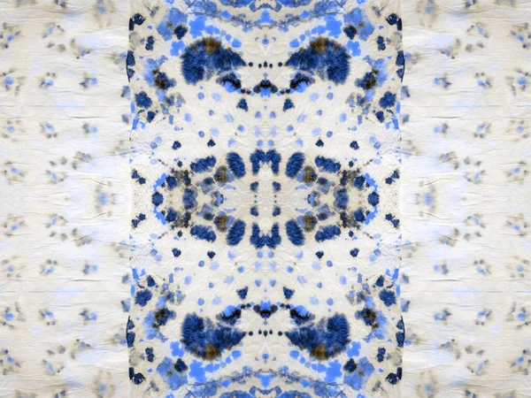 Blauwe Abstracte Vlek Kunststreep Borstel Vloeibare Aquarelstreep Splotch Bind Dye — Stockfoto