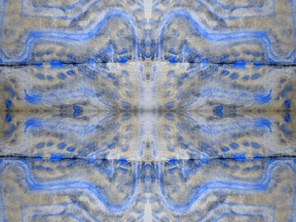 Wzór Tiedye Aquarelle Tloth Niebieski Wzór Sztuki Czarny Atrament Krawat — Zdjęcie stockowe