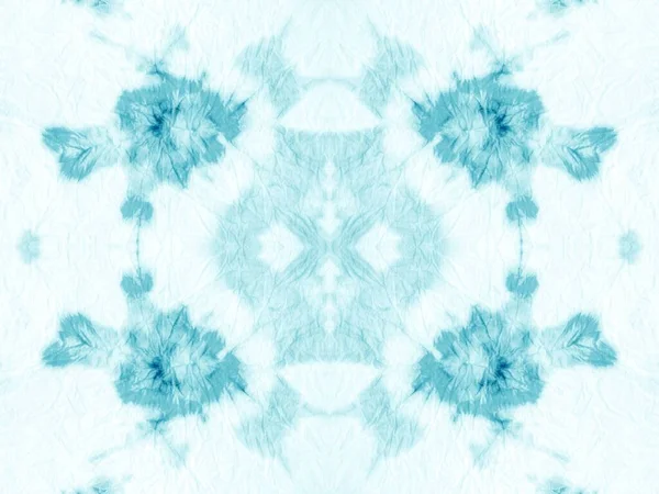 Blue Tie Dye Stroke Teal Dot Textur Mint Seamless Mark — Stockfoto